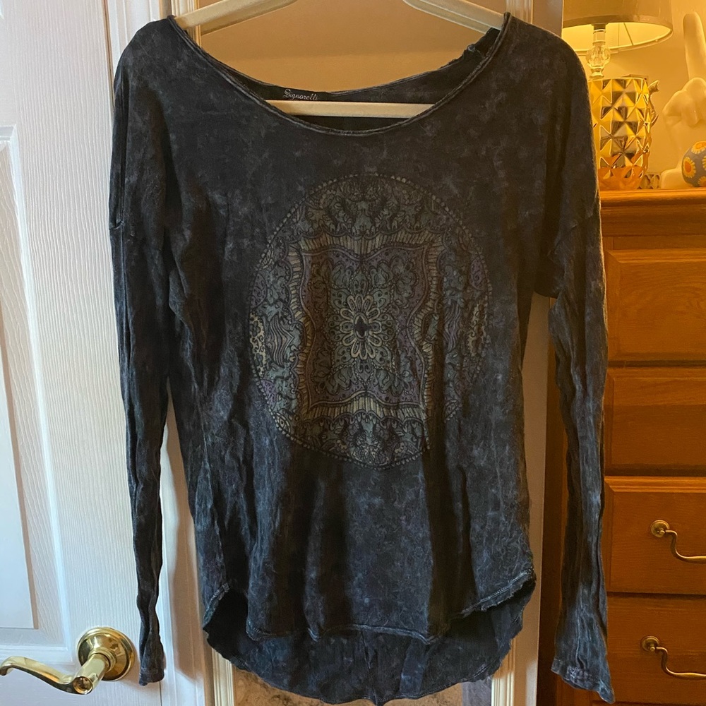 Acid Wash Long Sleeve Tee